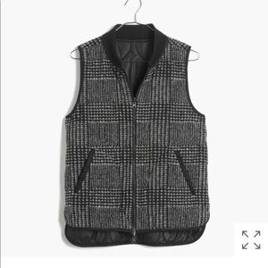 Madewell reversible quilted vest in plaid